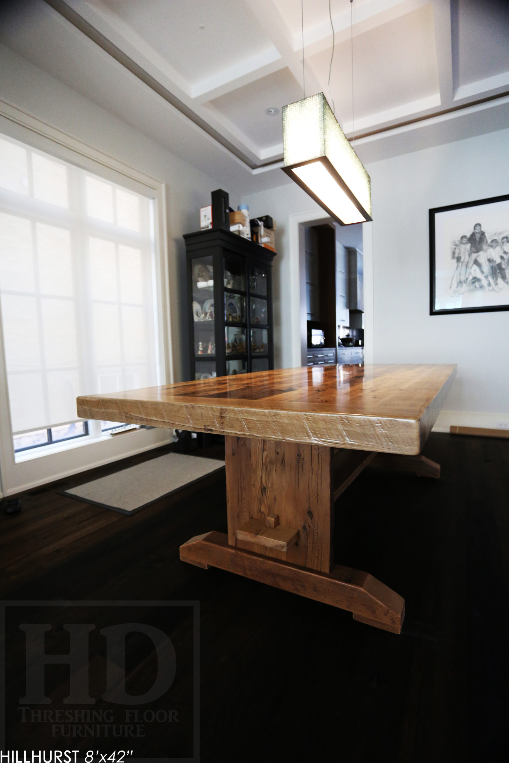 96″ Reclaimed Wood Trestle Table for Toronto Home | Blog