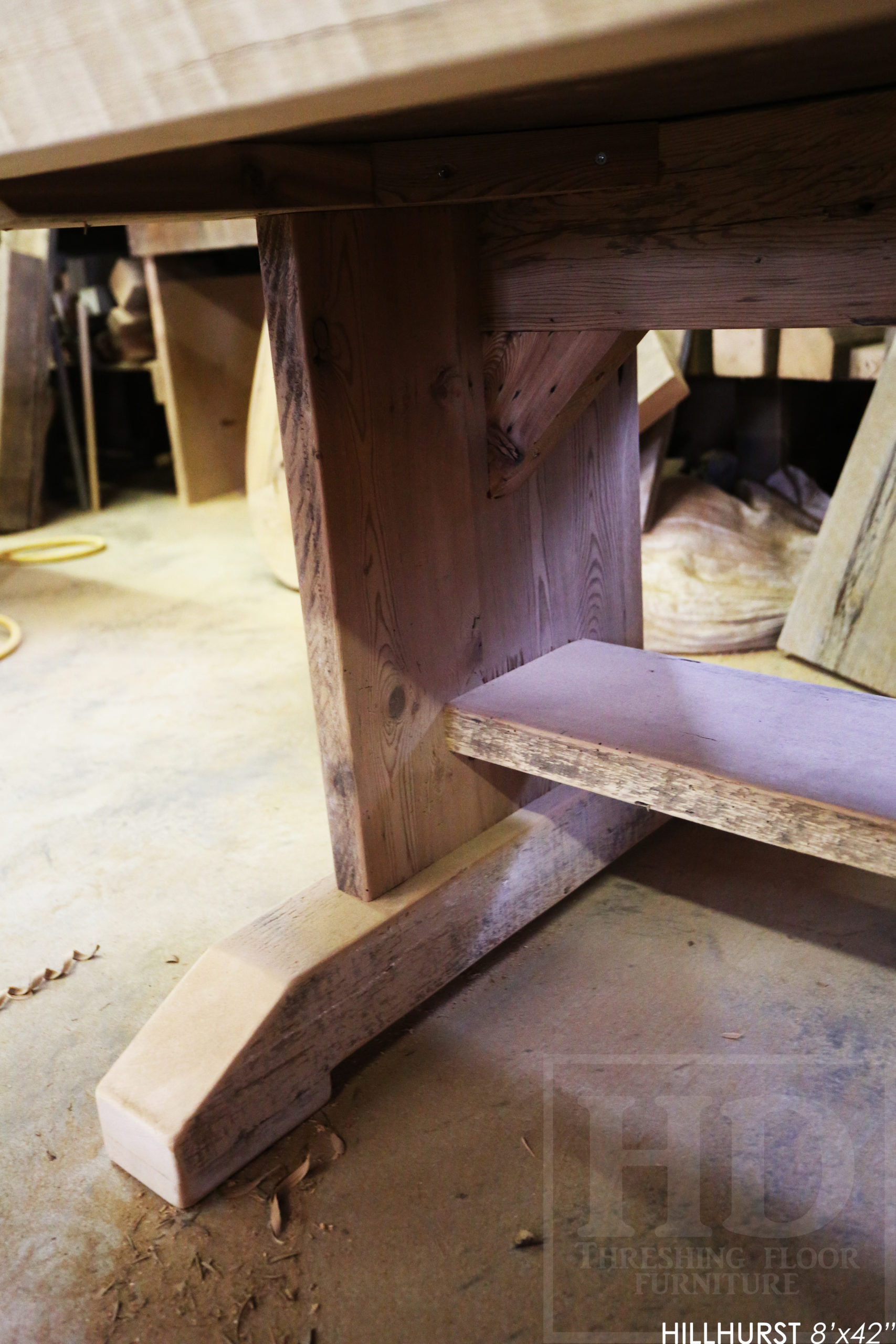 96″ Reclaimed Wood Trestle Table for Toronto Home | Blog