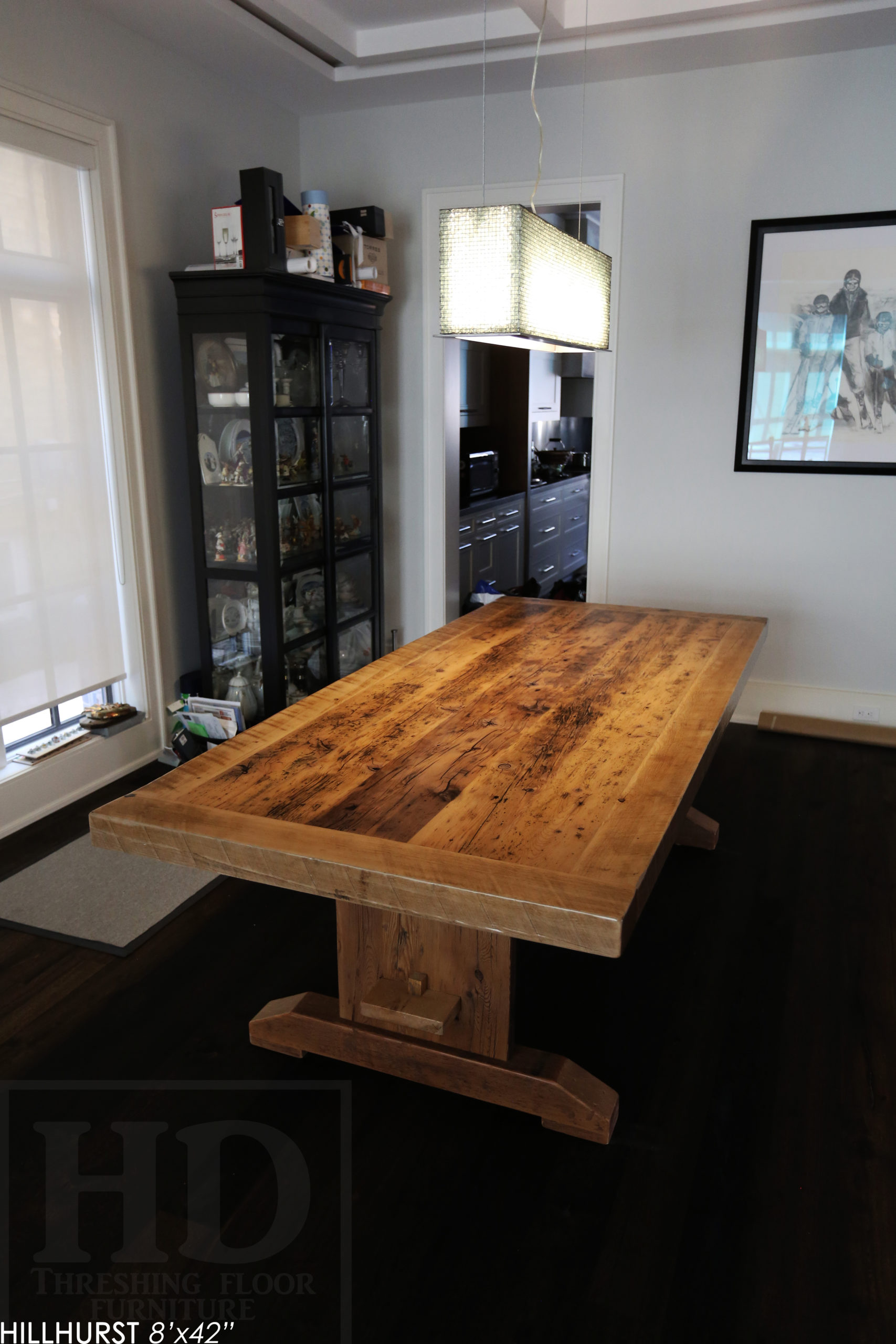 96″ Reclaimed Wood Trestle Table for Toronto Home | Blog