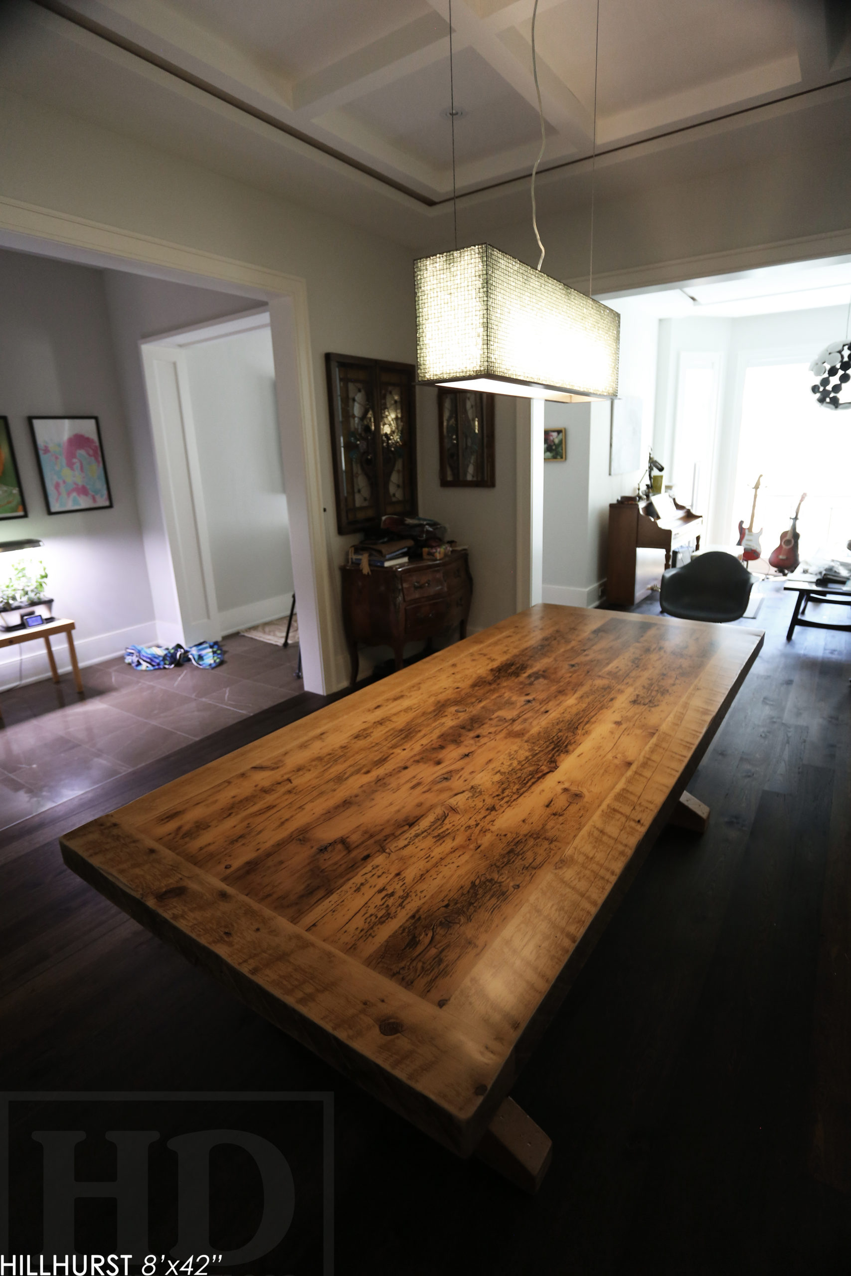 96″ Reclaimed Wood Trestle Table for Toronto Home | Blog