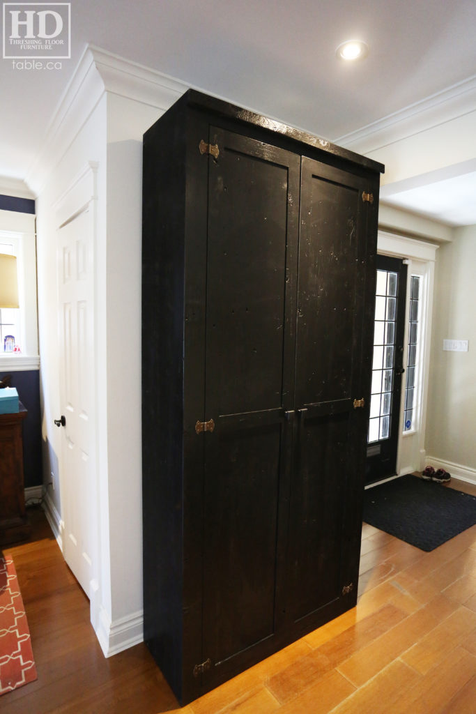 Black Painted Reclaimed Wood Hutch 