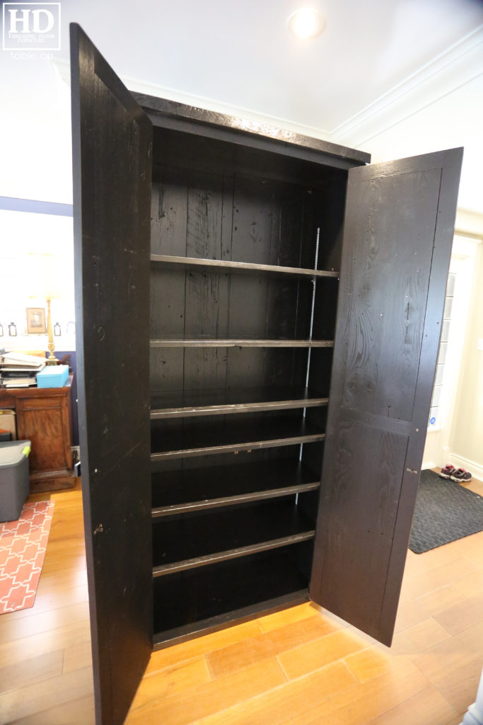 Black Painted Reclaimed Wood Hutch