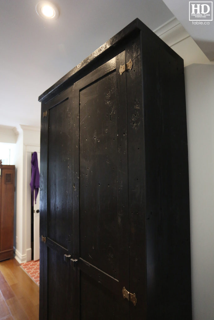 Black Painted Reclaimed Wood Hutch