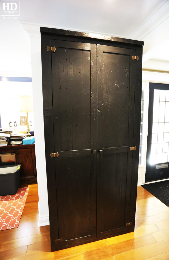 Black Painted Reclaimed Wood Hutch