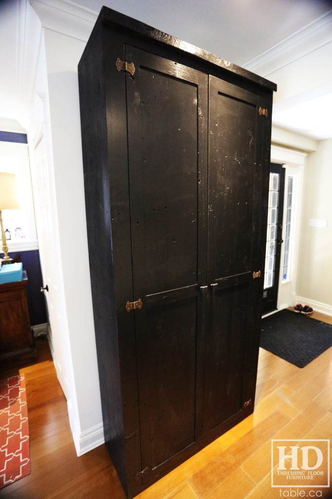 Black Painted Reclaimed Wood Hutch 