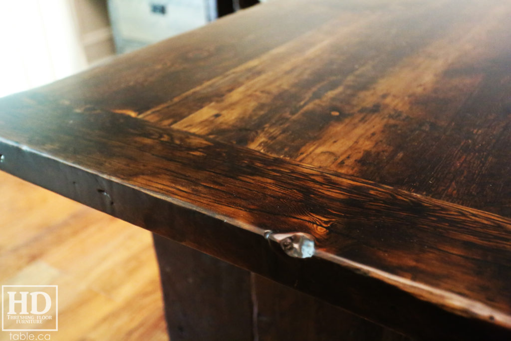 Reclaimed Wood Desk with Black Stain Treatment