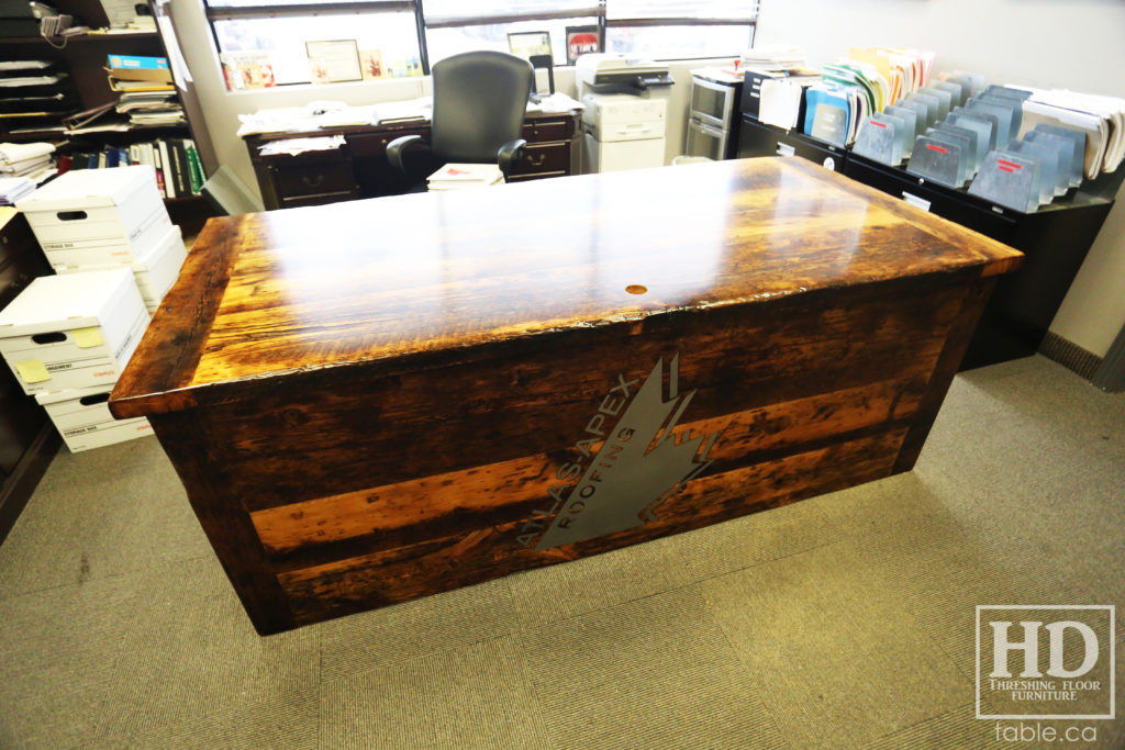 Custom Reclaimed Wood Desk by HD Threshing Floor Furniture