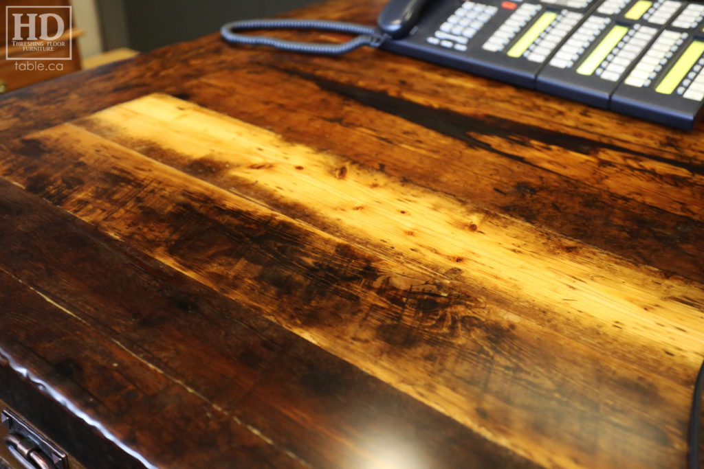 Custom Reclaimed Wood Desk by HD Threshing Floor Furniture