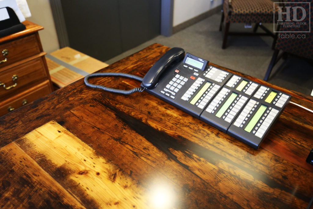 Custom Reclaimed Wood Desk by HD Threshing Floor Furniture