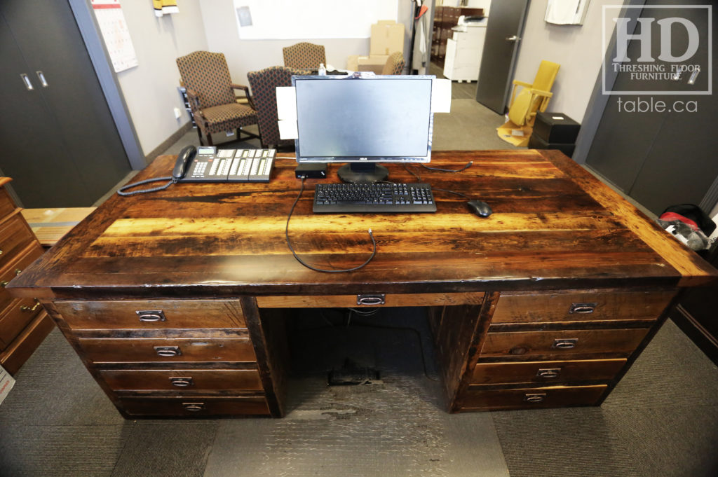 Custom Reclaimed Wood Desk by HD Threshing Floor Furniture