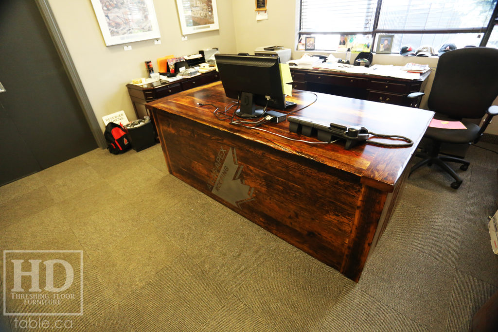 Custom Reclaimed Wood Desk by HD Threshing Floor Furniture