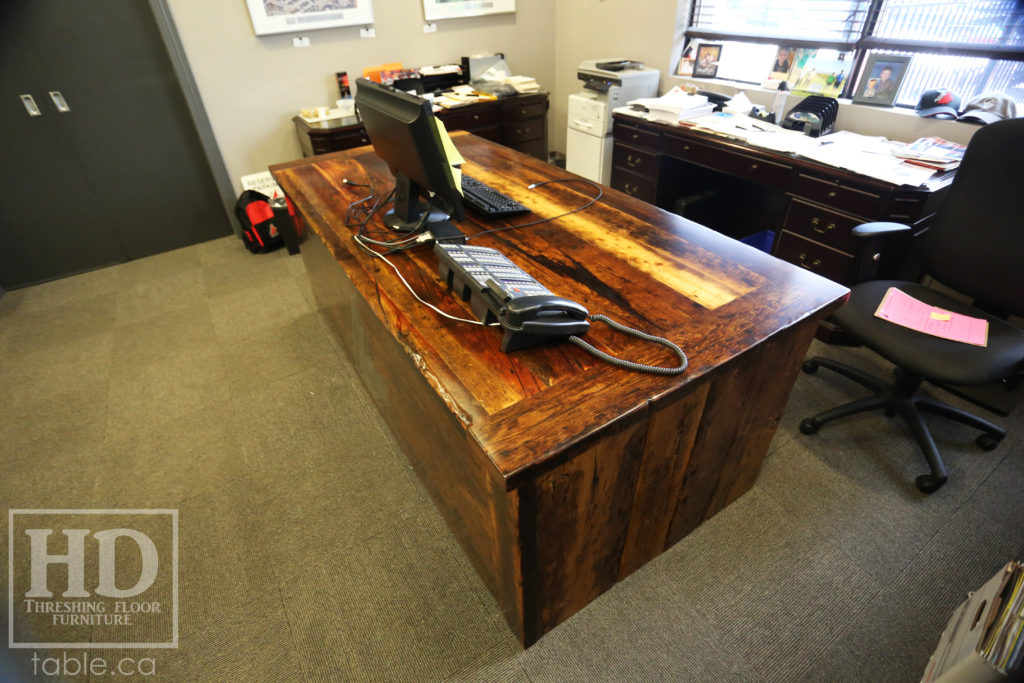 Custom Reclaimed Wood Desk by HD Threshing Floor Furniture