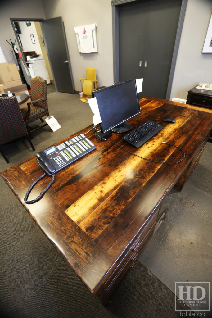 Custom Reclaimed Wood Desk by HD Threshing Floor Furniture