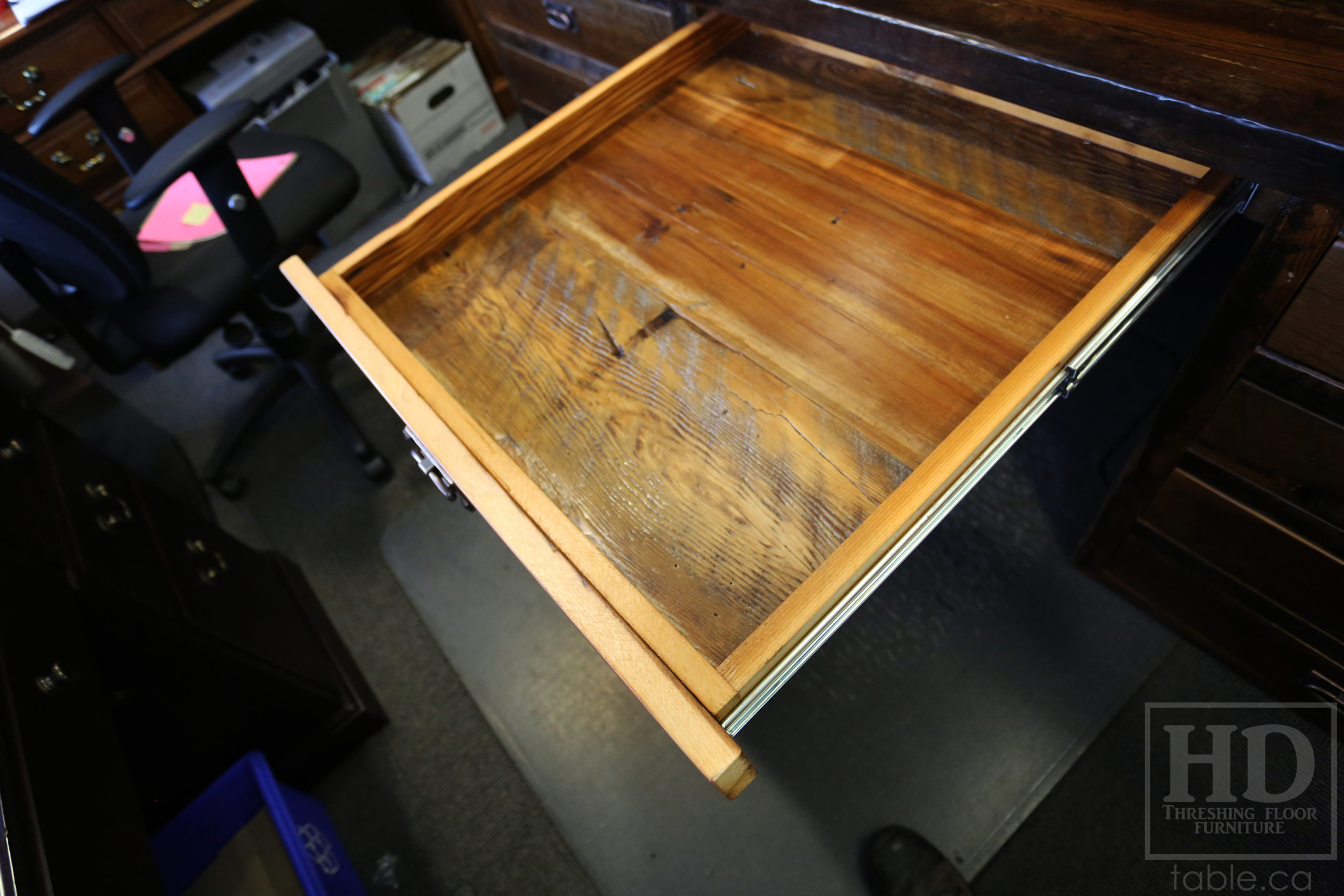 Custom Reclaimed Wood Desk by HD Threshing Floor Furniture