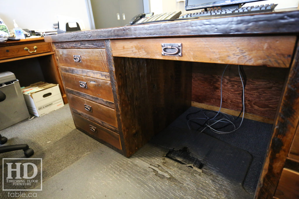 Custom Reclaimed Wood Desk by HD Threshing Floor Furniture