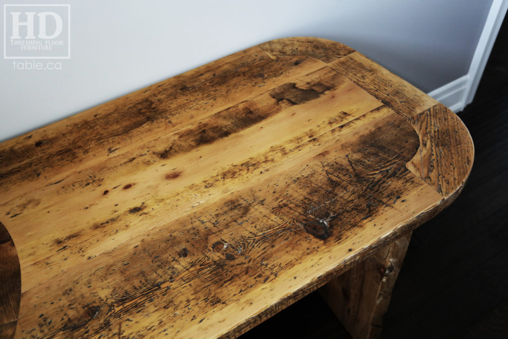 Reclaimed Wood Desk [with no epoxy & greytone treatment] by HD Threshing Floor Furniture