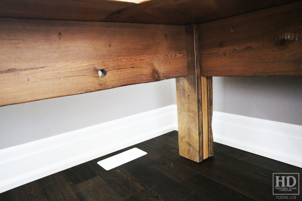 Reclaimed Wood Desk [with no epoxy & greytone treatment] by HD Threshing Floor Furniture