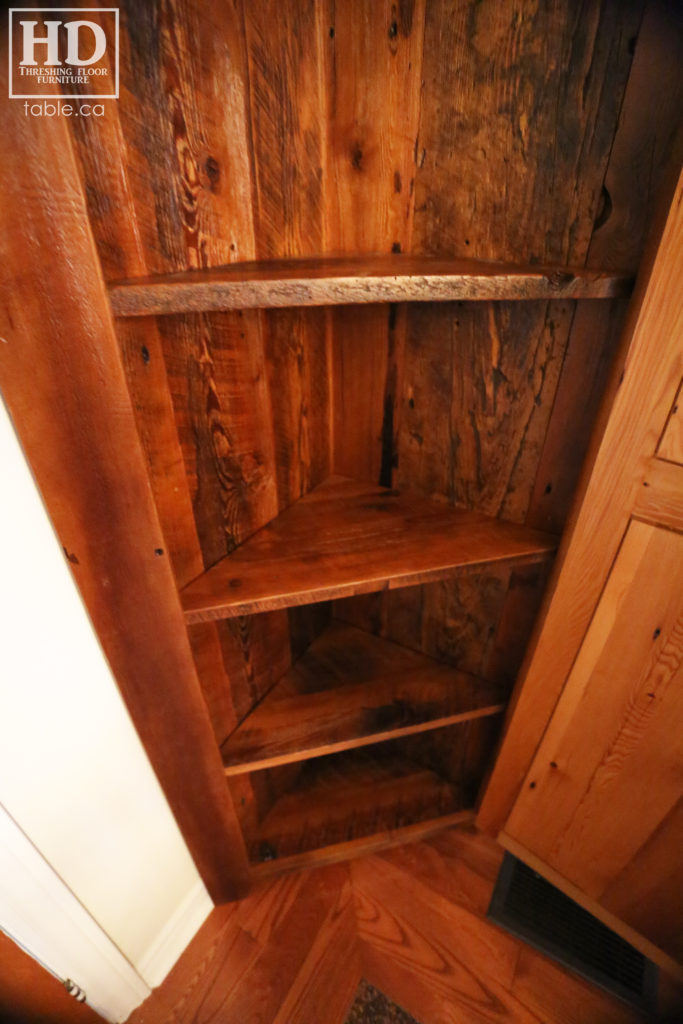 Reclaimed Wood Corner Hutch by HD Threshing Floor Furniture