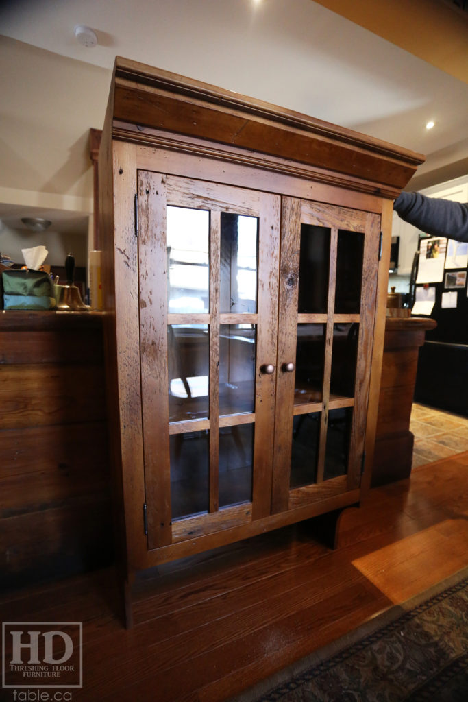 Reclaimed Wood Counter Top Hutch by HD Threshing Floor Furniture