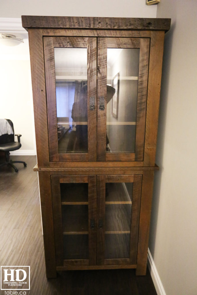 Reclaimed Wood Hutch with Black Stain Treatment by HD Threshing Floor Furniture