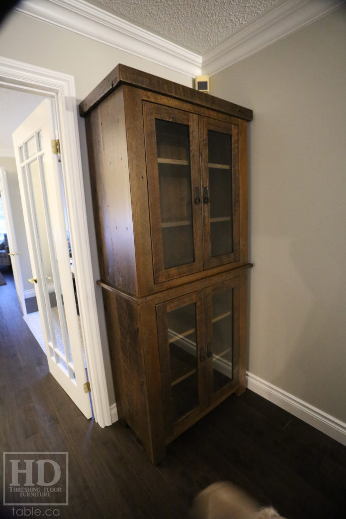 Reclaimed Wood Hutch with Black Stain Treatment by HD Threshing Floor Furniture