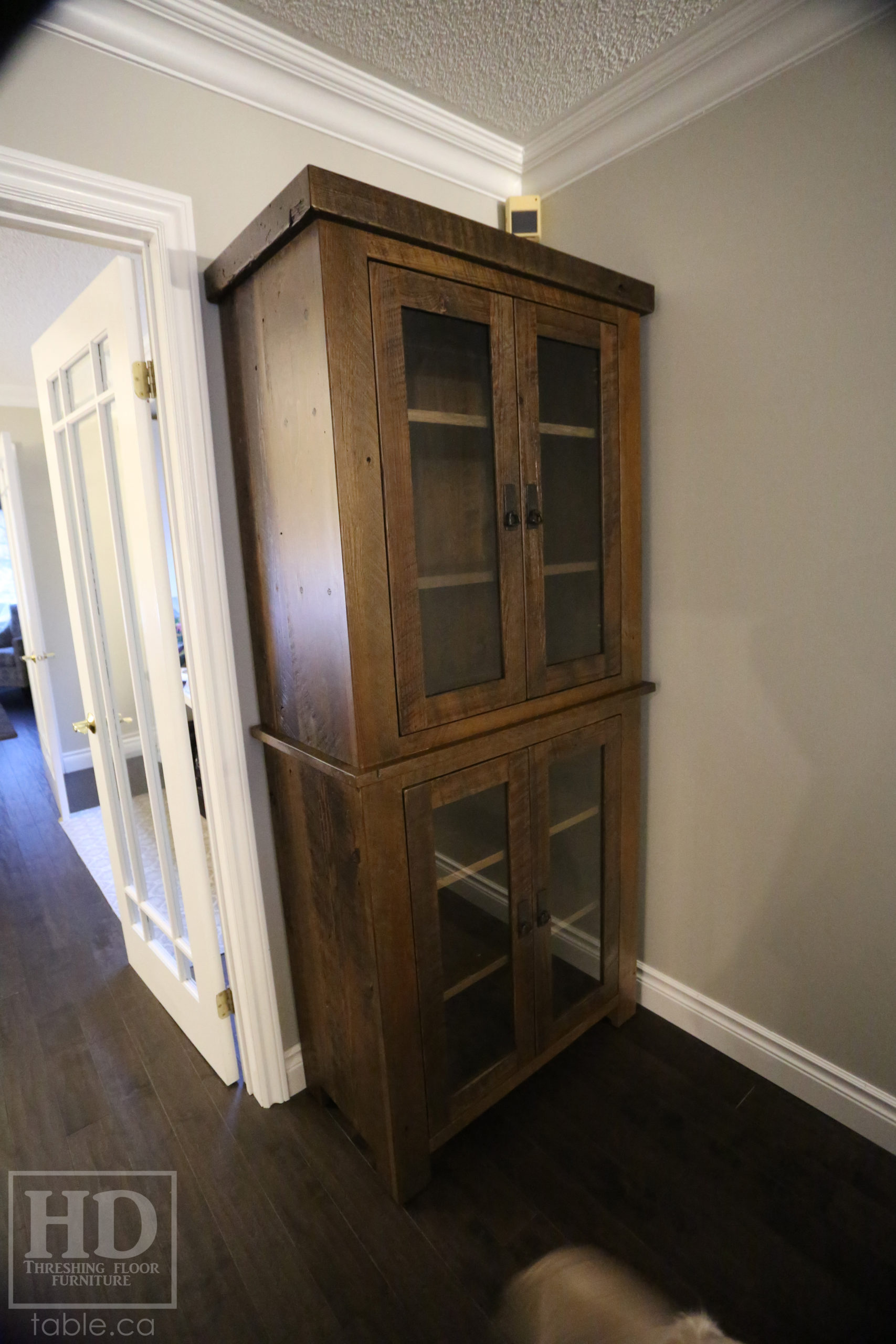 Custom Reclaimed Wood Hutch with Black Stain Treatment Blog