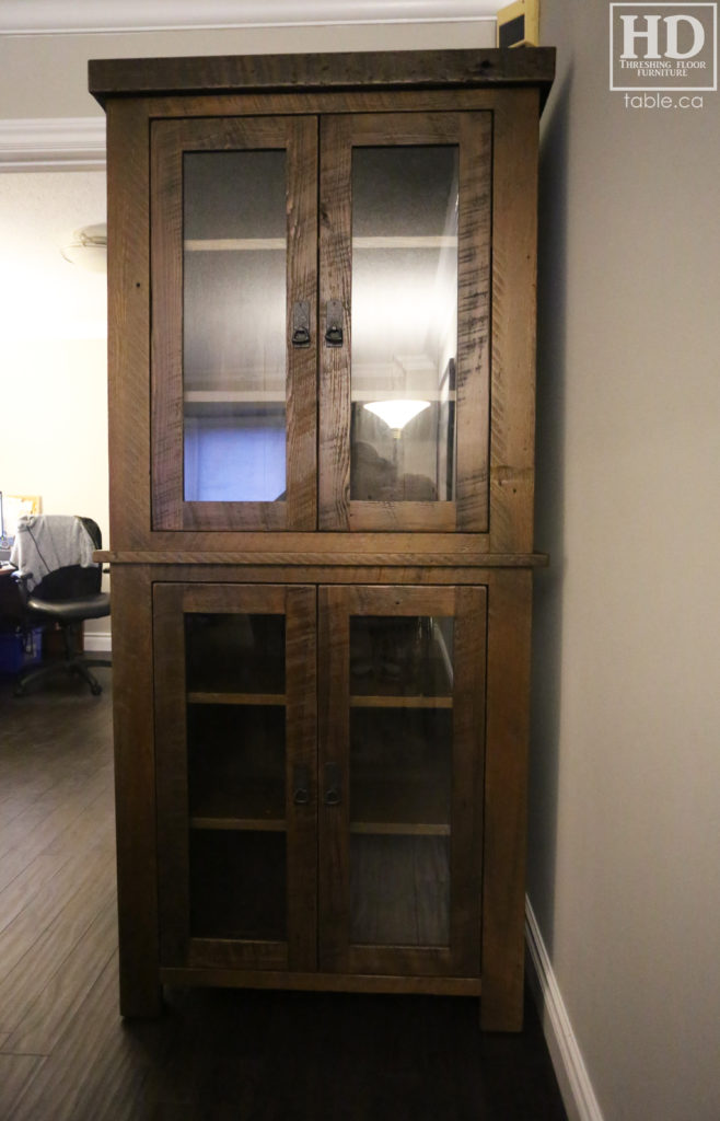 Reclaimed Wood Hutch with Black Stain Treatment by HD Threshing Floor Furniture