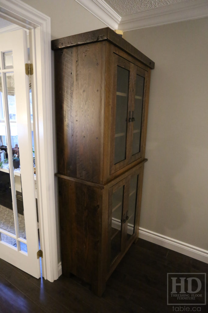 Reclaimed Wood Hutch with Black Stain Treatment by HD Threshing Floor Furniture