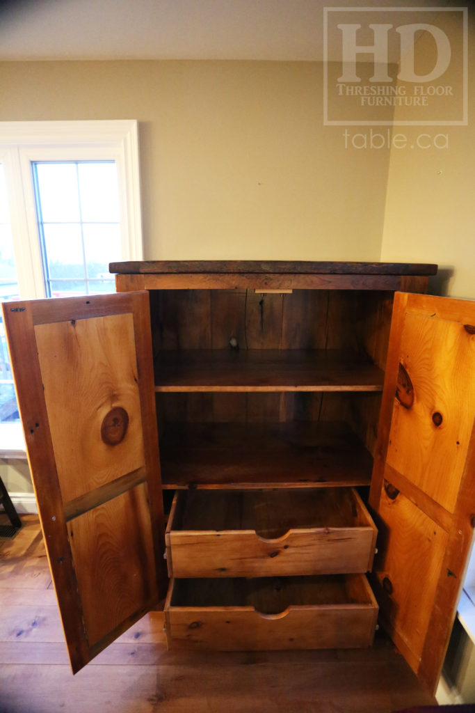 Reclaimed Wood Hutch with Internal Drawers by HD Threshing Floor Furniture