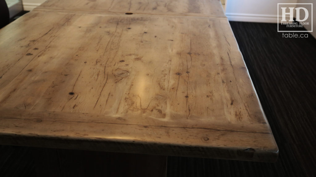 Reclaimed Wood Boardroom Table with Barnboard Greytone Treatment by HD Threshing Floor Furniture / www.table.ca