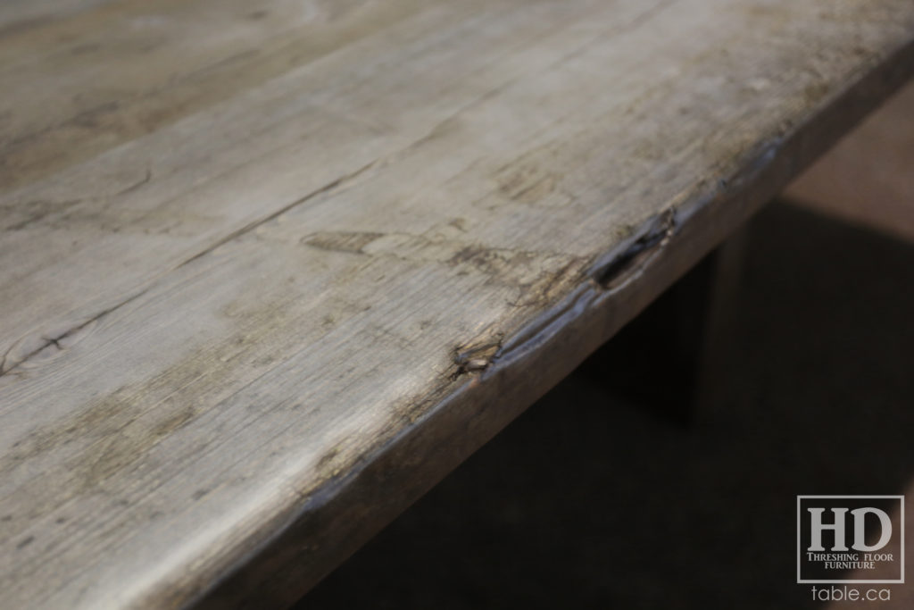 Reclaimed Wood Boardroom Table with Barnboard Greytone Treatment by HD Threshing Floor Furniture / www.table.ca