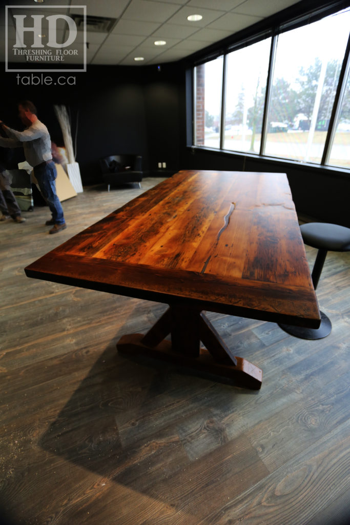 Reclaimed Wood Boardroom Table by HD Threshing Floor Furniture / www.table.ca