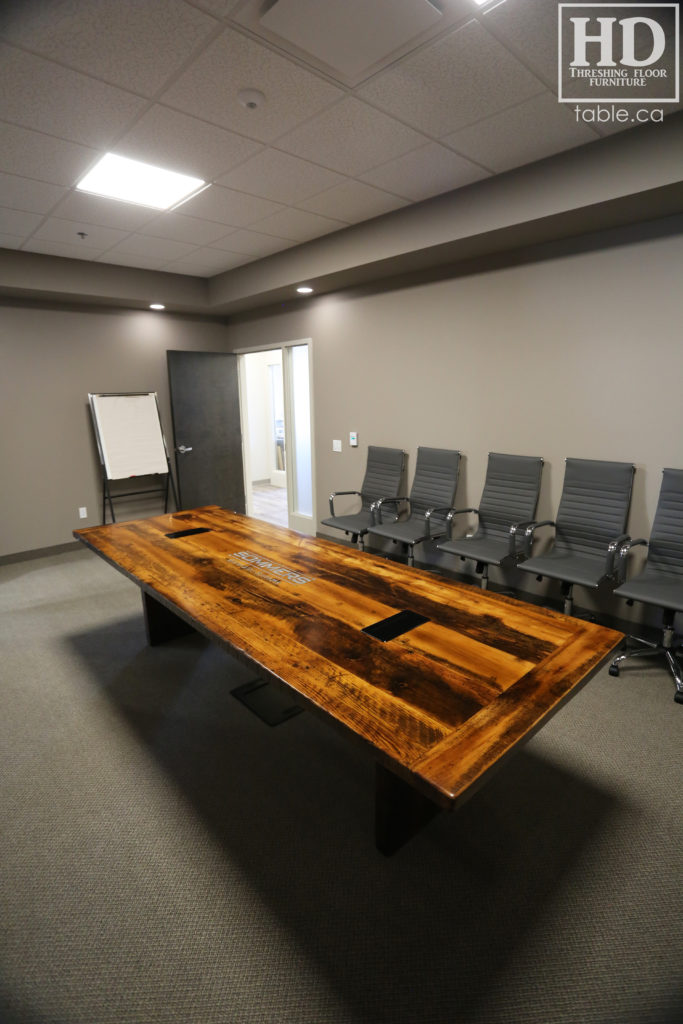 Stratford, Ontario Reclaimed Wood Boardroom Table by HD Threshing Floor Furniture / www.table.ca