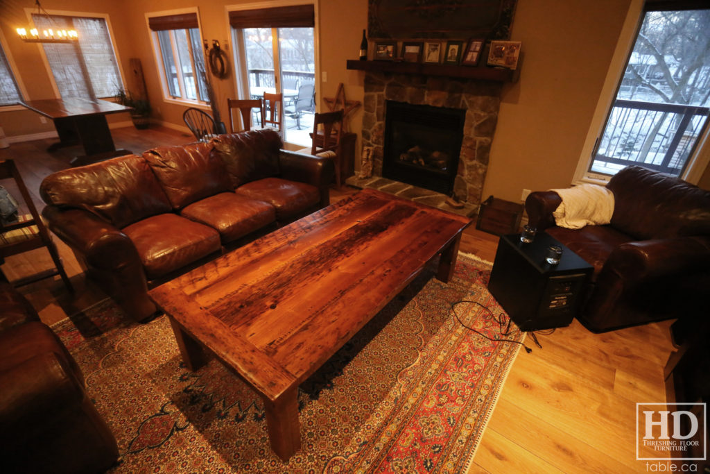 Cottage Coffee Table made from Ontario Barnwood by HD Threshing Floor Furniture / www.table.ca