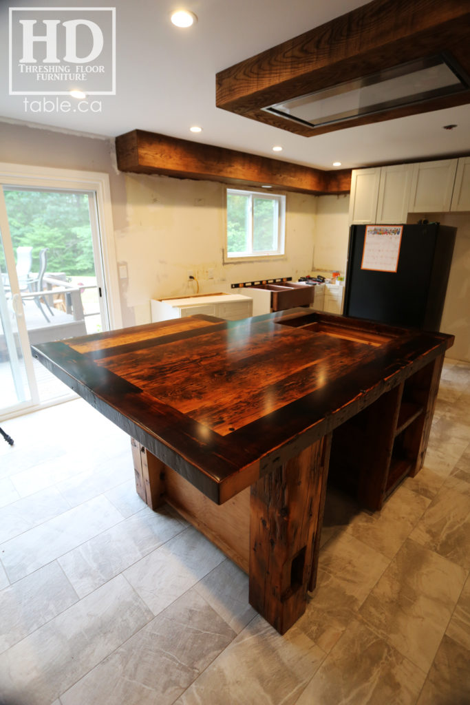 Heavy Duty Reclaimed Wood Island by HD Threshing Floor Furniture / www.table.ca