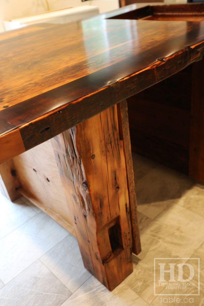 Heavy Duty Reclaimed Wood Island by HD Threshing Floor Furniture / www.table.ca