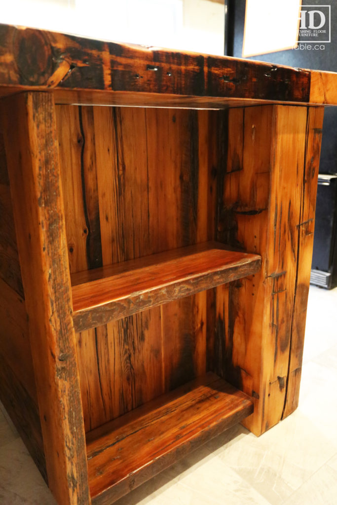 Heavy Duty Reclaimed Wood Island by HD Threshing Floor Furniture / www.table.ca