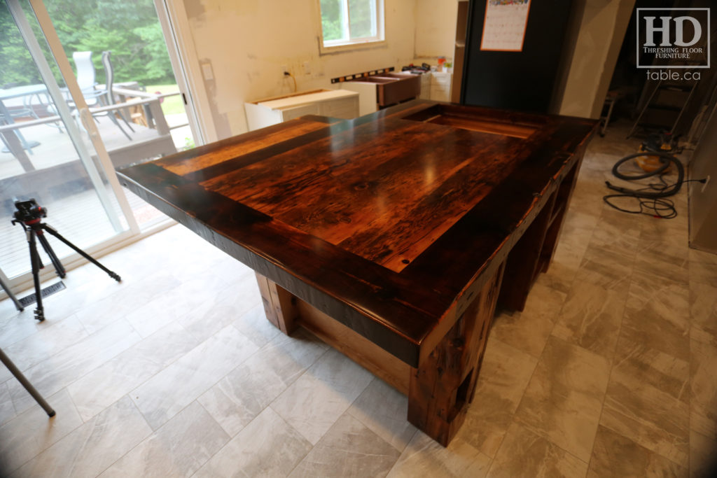 Heavy Duty Reclaimed Wood Island by HD Threshing Floor Furniture / www.table.ca