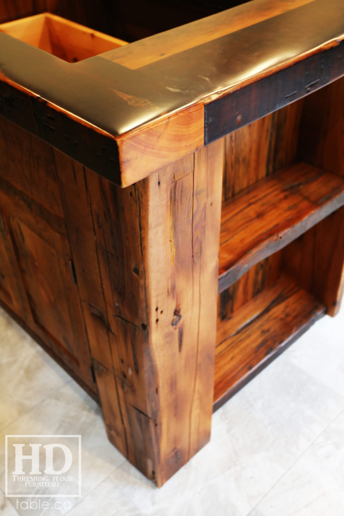 Heavy Duty Reclaimed Wood Island by HD Threshing Floor Furniture / www.table.ca