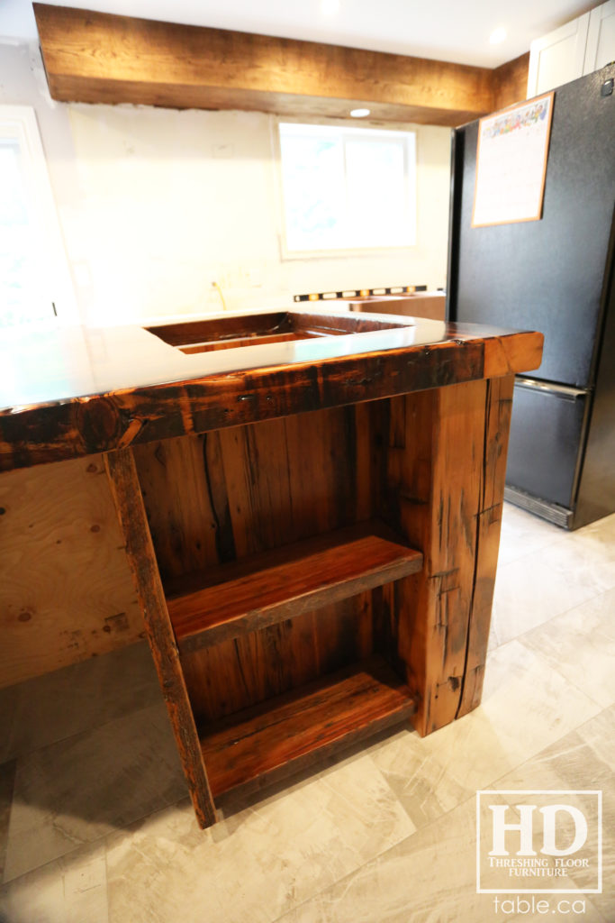 Heavy Duty Reclaimed Wood Island by HD Threshing Floor Furniture / www.table.ca