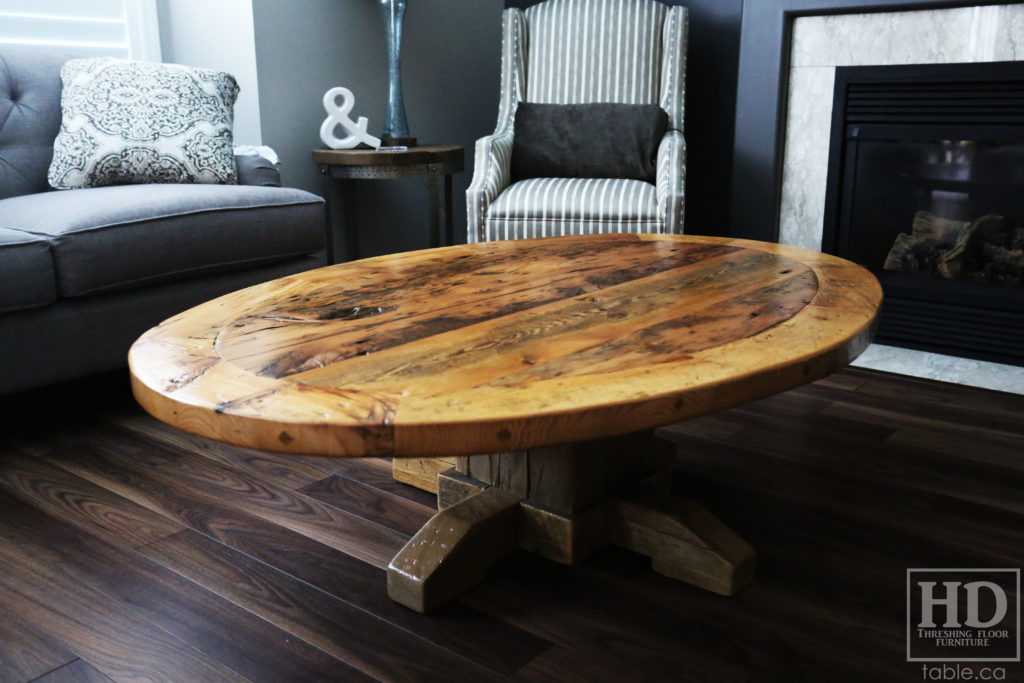 Distressed Coffee Table made from Reclaimed Ontario Barnwood by HD Threshing Floor Furniture / www.table.ca