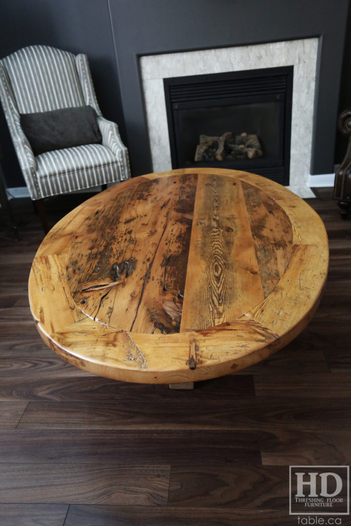 Distressed Coffee Table made from Reclaimed Ontario Barnwood by HD Threshing Floor Furniture / www.table.ca