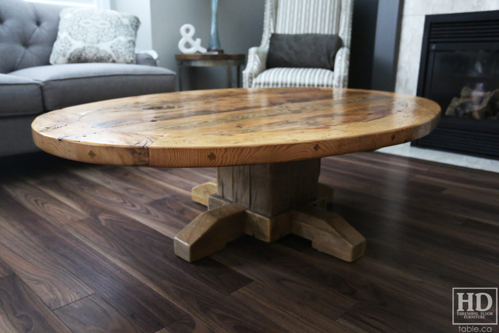 Distressed Coffee Table made from Reclaimed Ontario Barnwood by HD Threshing Floor Furniture / www.table.ca