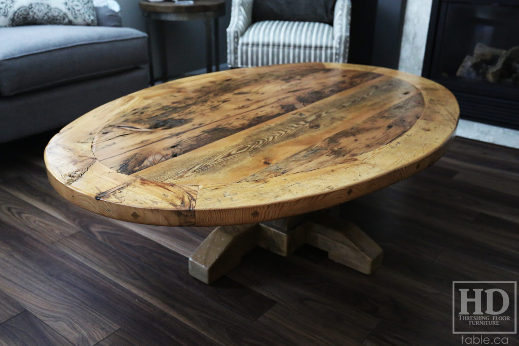 Distressed Coffee Table made from Reclaimed Ontario Barnwood by HD Threshing Floor Furniture / www.table.ca