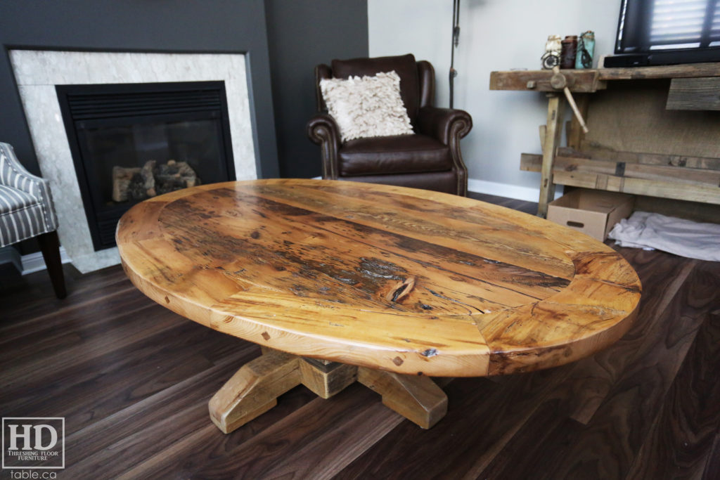 Distressed Coffee Table made from Reclaimed Ontario Barnwood by HD Threshing Floor Furniture / www.table.ca