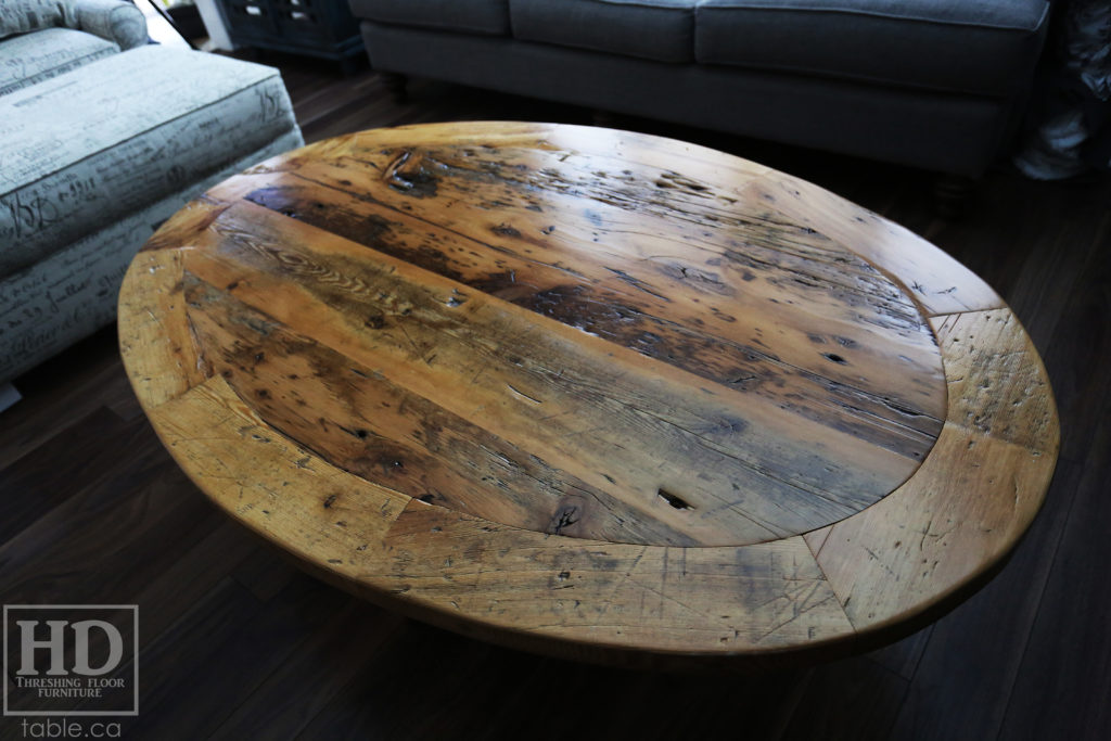 Distressed Coffee Table made from Reclaimed Ontario Barnwood by HD Threshing Floor Furniture / www.table.ca