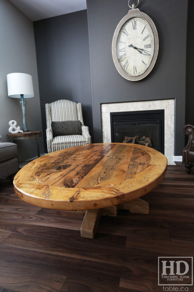 Distressed Coffee Table made from Reclaimed Ontario Barnwood by HD Threshing Floor Furniture / www.table.ca