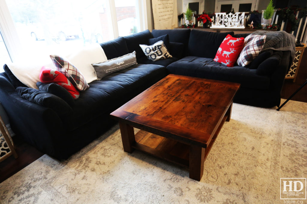 Hemlock Barnwood Coffee Table by HD Threshing Floor Furniture / www.table.ca