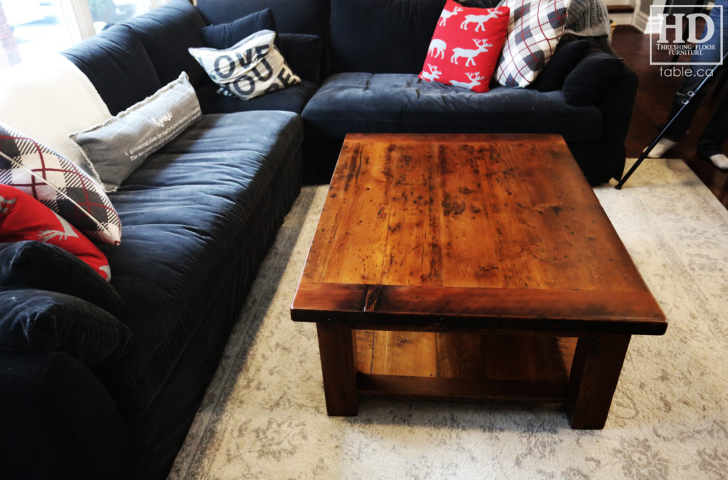 Hemlock Barnwood Coffee Table by HD Threshing Floor Furniture / www.table.ca