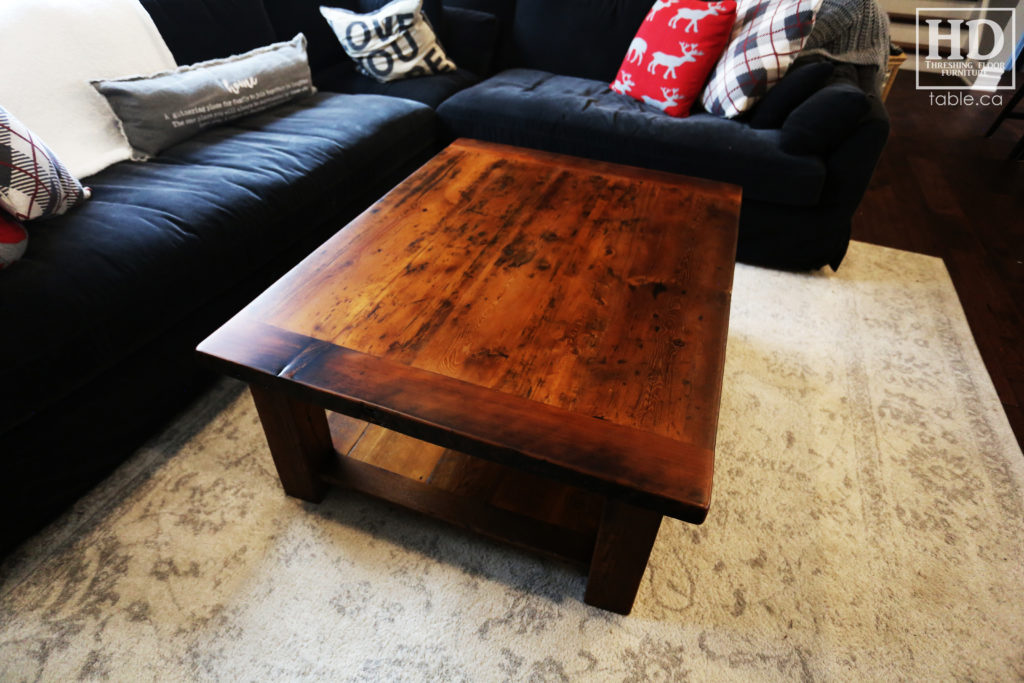 Hemlock Barnwood Coffee Table by HD Threshing Floor Furniture / www.table.ca